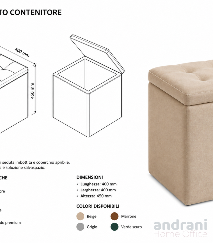Pouf quadrato