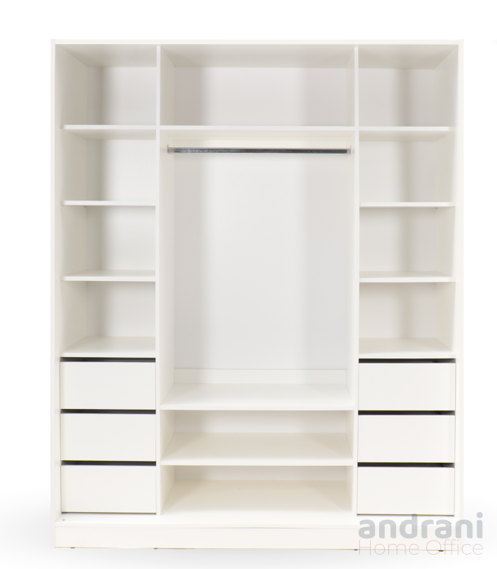 Armadio 3 sezioni e cassetti