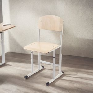 Sedia scolastica con struttura rotonda, regolabile in altezza